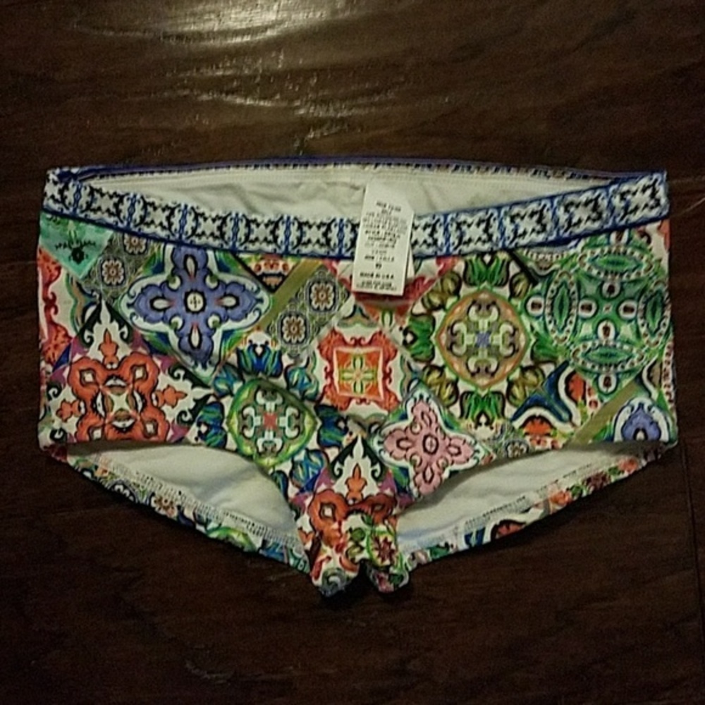 nanette‎ lepore swim bottoms tween boy cut shorts nwot